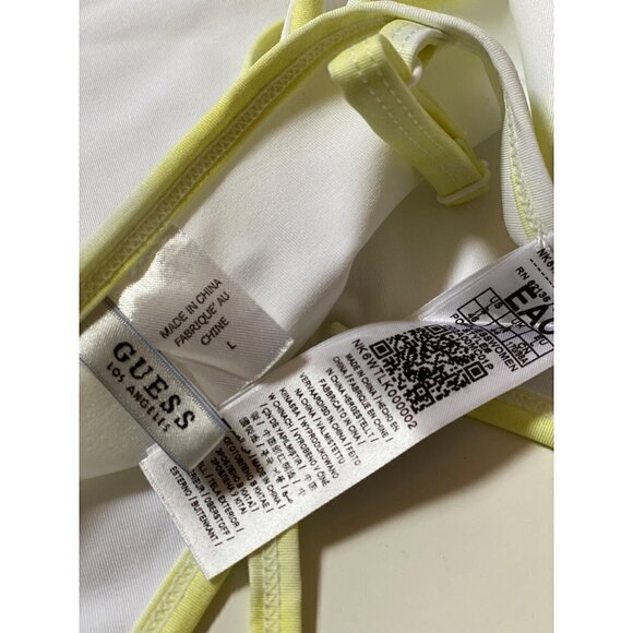 Guess Matching Workout Set Windbreaker Leggings Sports Bra Citrus yellow sz M/L - Picture 10 of 10